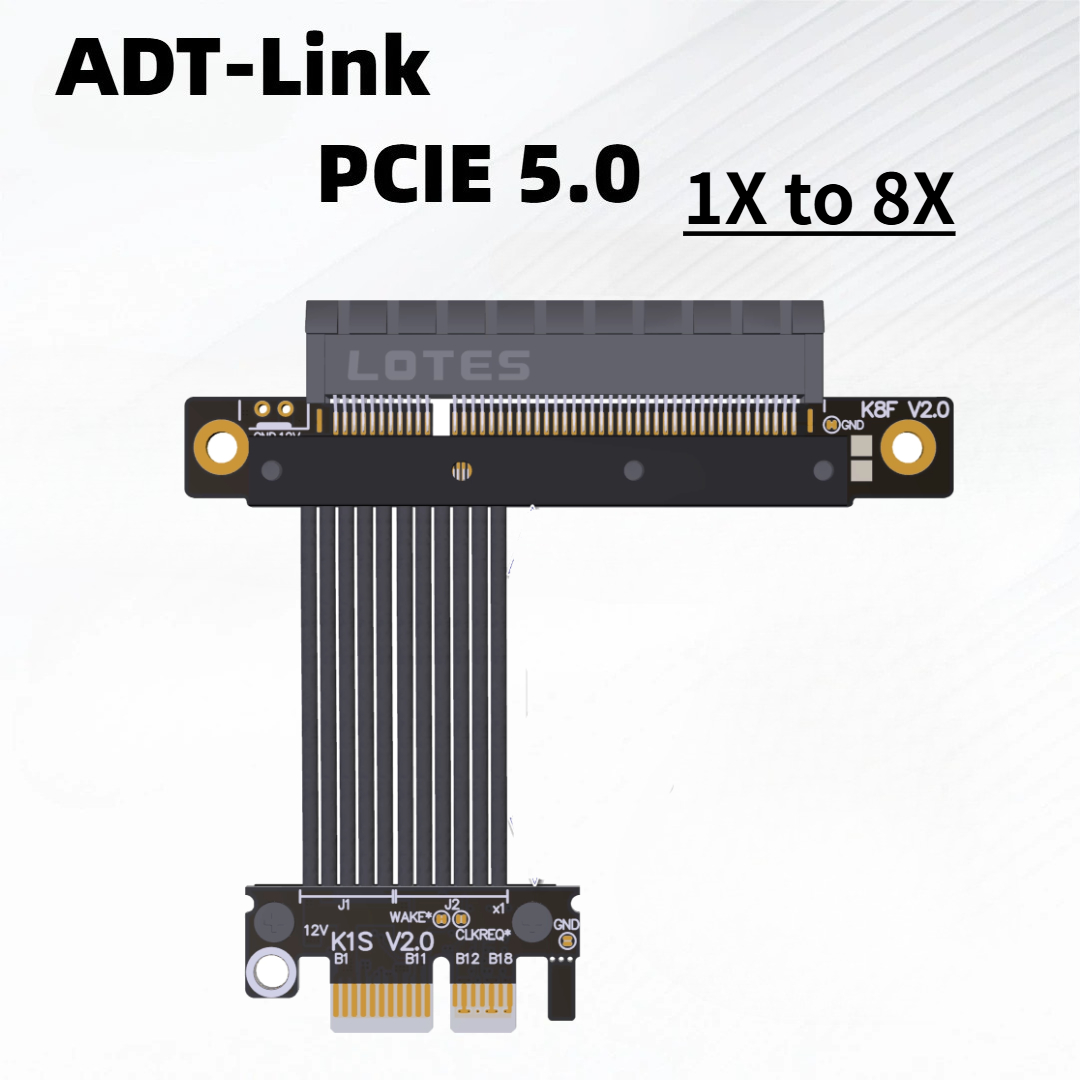 Pcie 5.0 Gpu Riser Cable - Cabo Extensor PCI-E 5.0 X8 X1