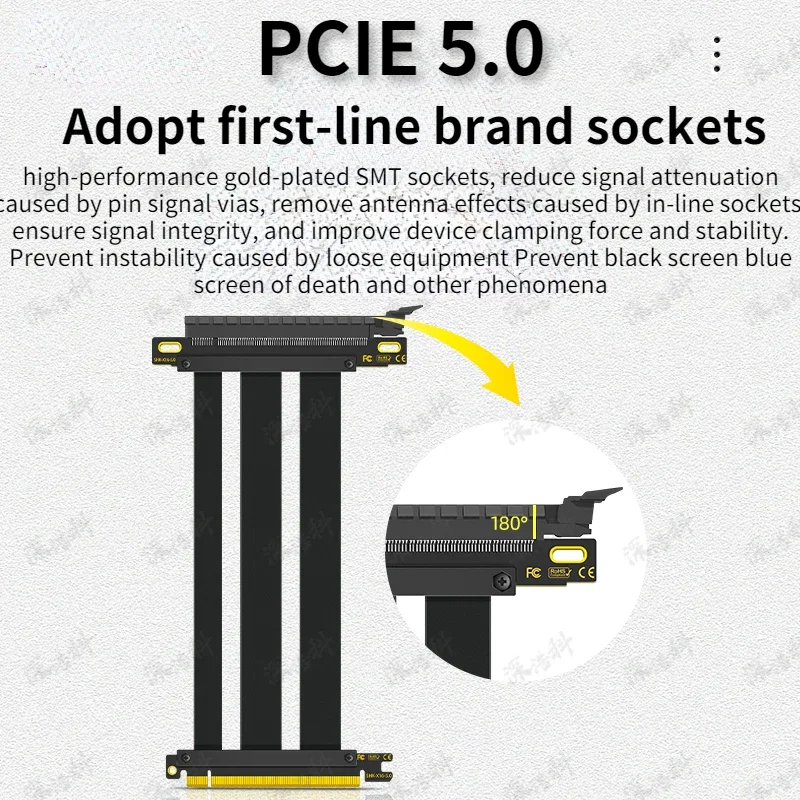 Adt-link pci-e 5.0 16x riser c - Pcie 5.0 Gpu Riser Cable avaliação e preço